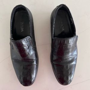 Prada leather loafers
